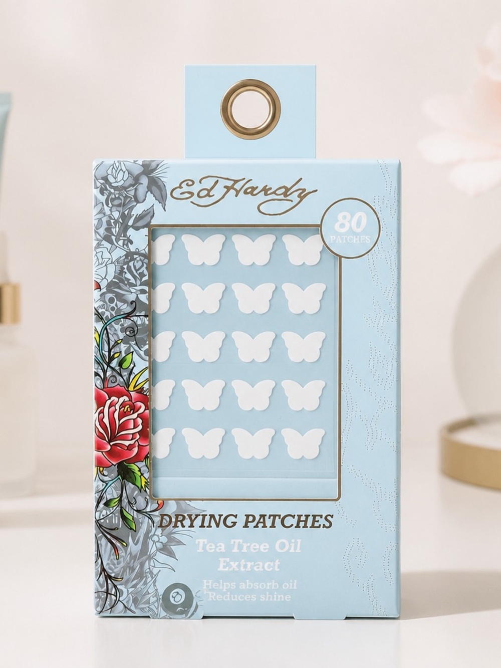 Ed Hardy Tea Tree Oil Drying Patches 80 Count Butterfly Acne Patches New